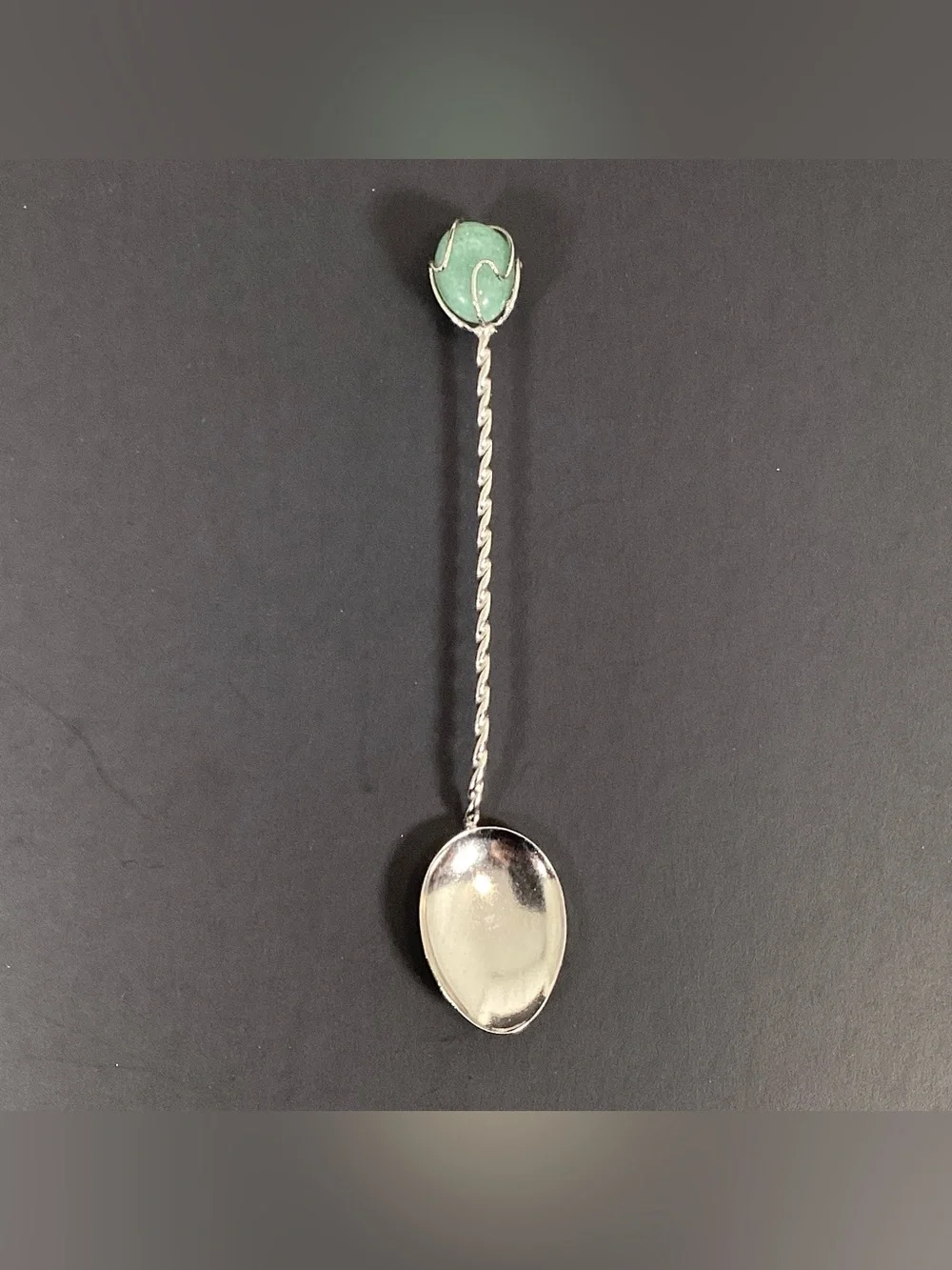 Vintage H. Stern Silver with Semi-Precious Stone Spoon & Olive Pick Bar …